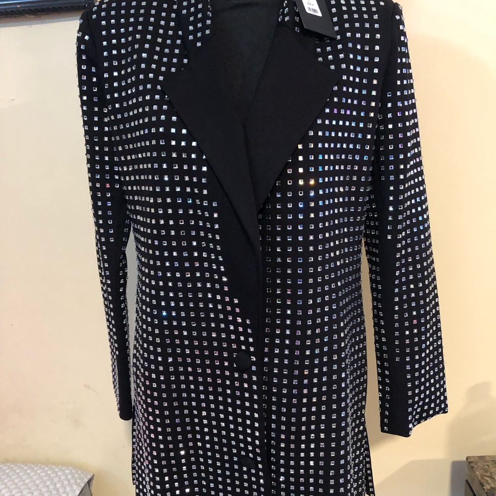 Black Sequin Women's Jacket - Picture 5 of 6